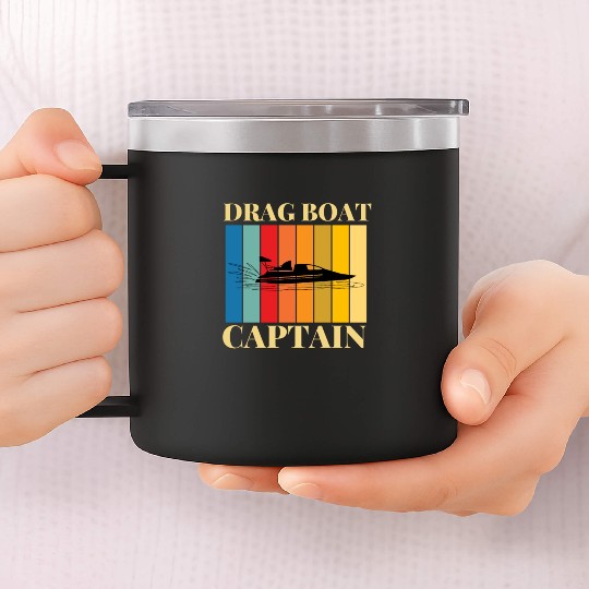 Drag Boat Racing And Speedboat Racing 14oz Stainless Steel Tumblers