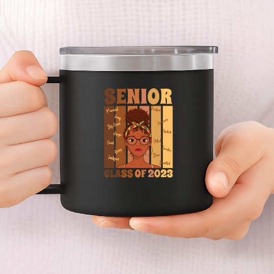 Senior Class Of 2023 Back To School Graduation 14oz Stainless Steel Tumblers