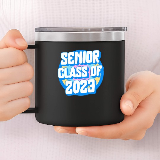 Graduation 14oz Stainless Steel Tumblers, Senior Class Of 2023 Gift End