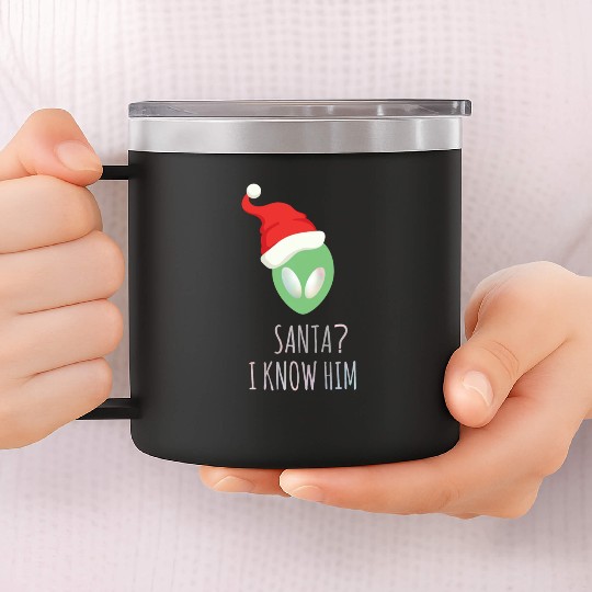 Santa? I know him. Merry Christmas. Happy New Year 14oz Stainless Steel Tumblers