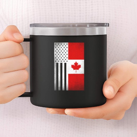 Canada Design for proud Canadian Americans 14oz Stainless Steel Tumblers