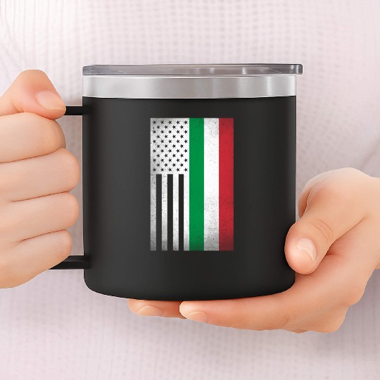 Italy Design for proud Italian Americans 14oz Stainless Steel Tumblers