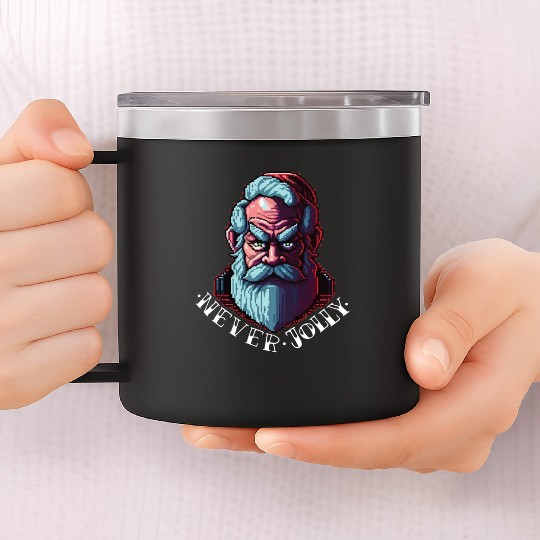 Grumpy Santa 14oz Stainless Steel Tumblers