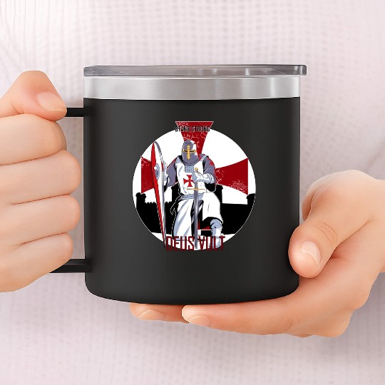 Stand strong and Deus vult 14oz Stainless Steel Tumblers