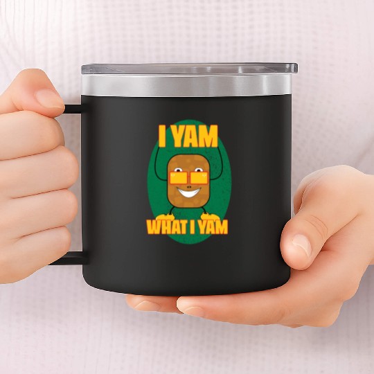 I yam what I yam 14oz Stainless Steel Tumblers