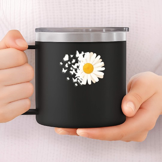 Marguerites Daisy Summer Daisies Flower Garden 14oz Stainless Steel Tumblers