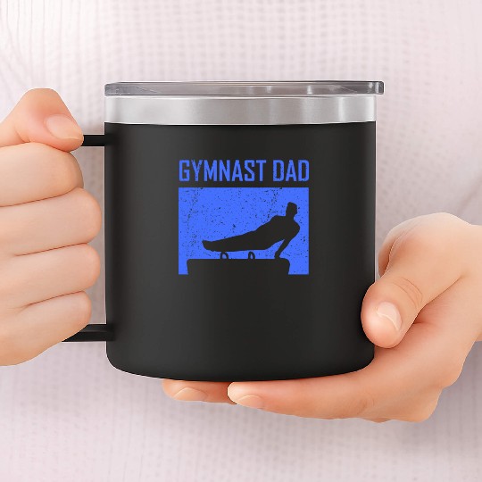 Gymnast Dad Sports Gymnasts Lover Gymnastics 14oz Stainless Steel Tumblers