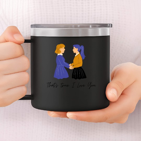 lesbian lgbtq pride valentine day 202 valentines 14oz Stainless Steel Tumblers