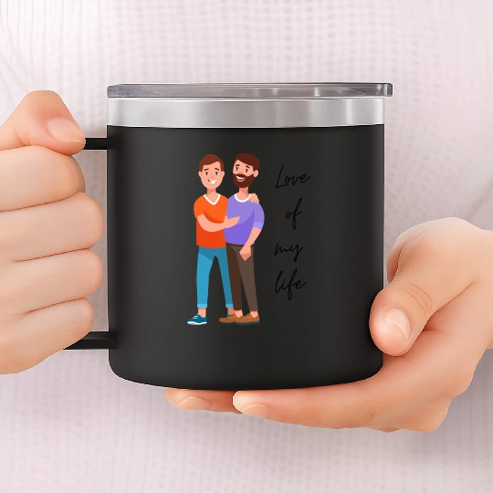 lesbian lgbtq pride valentine day 2023 valentines 14oz Stainless Steel Tumblers