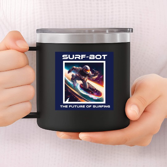 Robot Silver Surfer 14oz Stainless Steel Tumblers