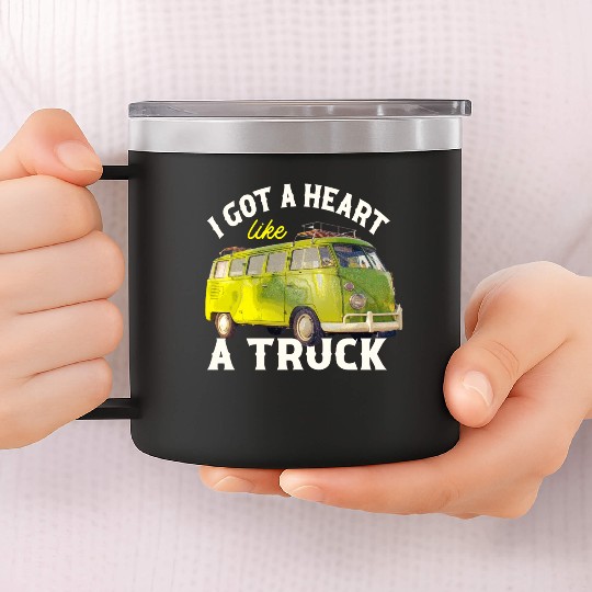 I Got A Heart Like A Truck 14oz Stainless Steel Tumblers