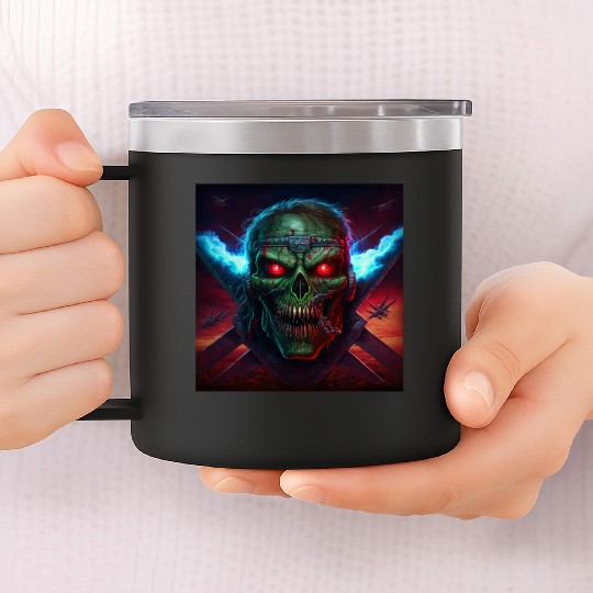 ZOMBIE IRON MAIDEN (version 14) 14oz Stainless Steel Tumblers