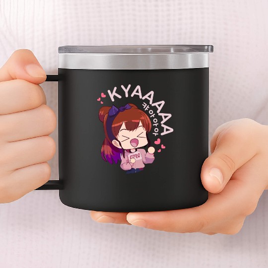 Kyaa Funny KPOP Anime Chibi Korean Pop Music 14oz Stainless Steel Tumblers