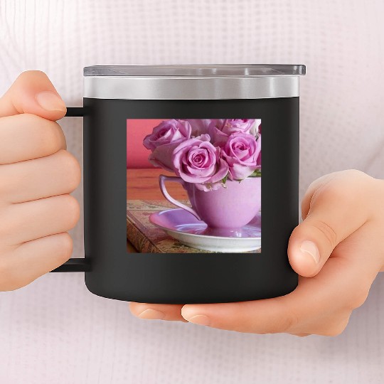 Beautiful Floral print 14oz Stainless Steel Tumblers