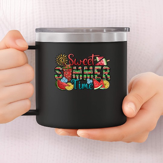 Sweet Summer Time 14oz Stainless Steel Tumblers