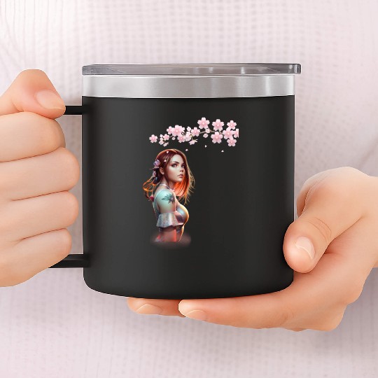 Avatar, AI design Anime girl 14oz Stainless Steel Tumblers