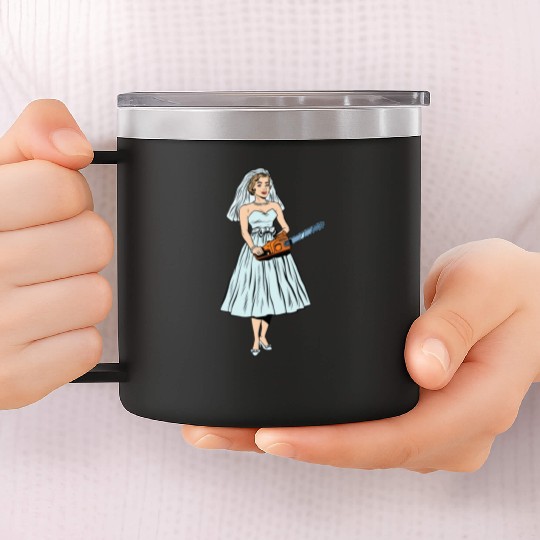 Chainsaw Bride Chainsaw Vintage 14oz Stainless Steel Tumblers