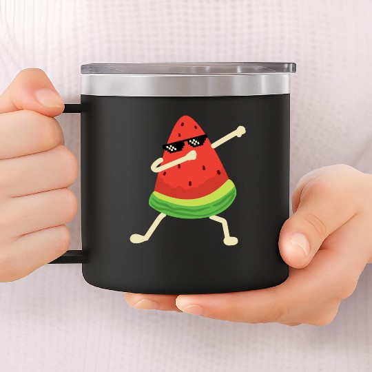 Dabbing Watermelon Melon summer Fruit Lover 14oz Stainless Steel Tumblers