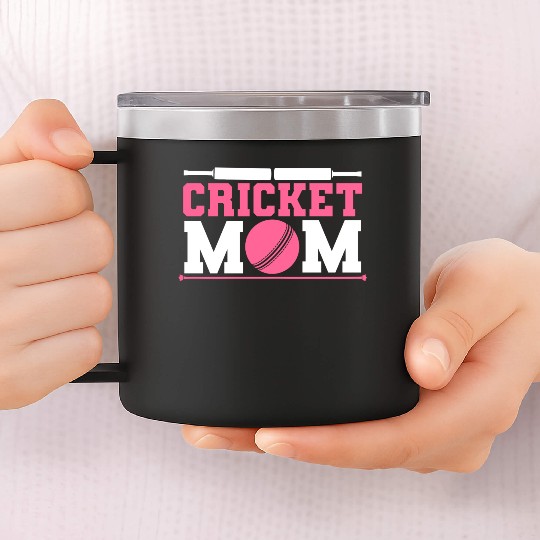 Cool Cricket Mom For Cricket Sports Lover 14oz Stainless Steel Tumblers