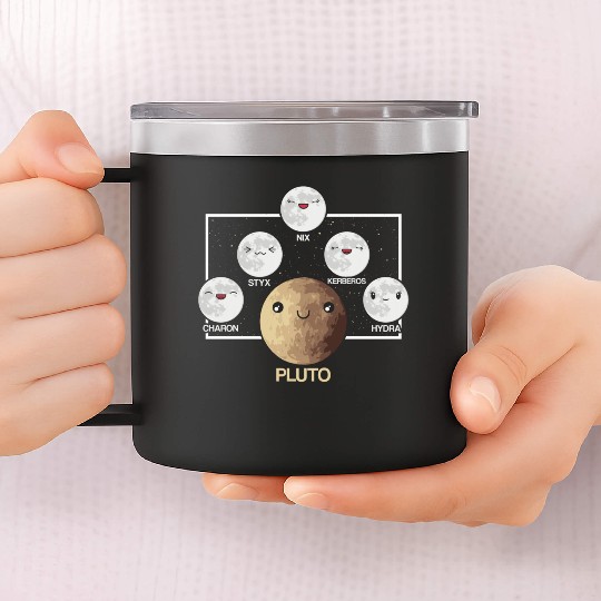 Pluto Moons Planet Space Lover Solar System 14oz Stainless Steel Tumblers