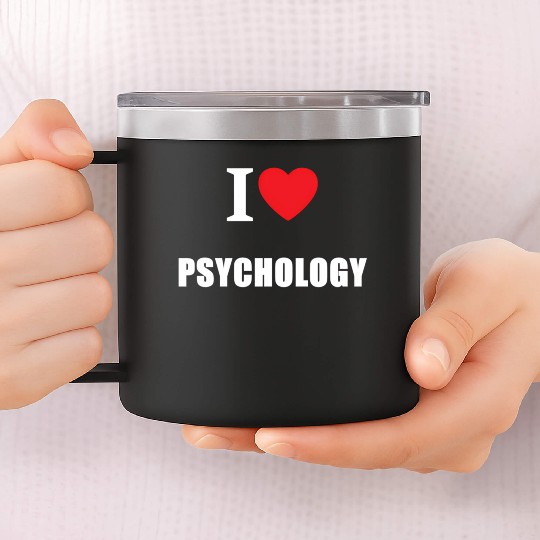 Vintage I Love Psychology Psychologists 14oz Stainless Steel Tumblers