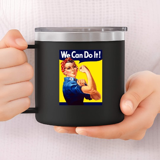Rosie The Riveter We Can Do It 14oz Stainless Steel Tumblers