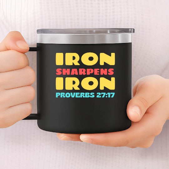Iron Sharpens Iron nature 14oz Stainless Steel Tumblers