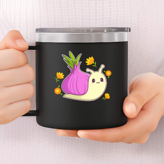 Aesthetic Kawaii Onion 14oz Stainless Steel Tumblers