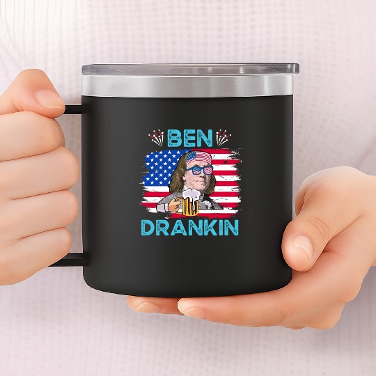 Ben Drankin US President Independence Day 14oz Stainless Steel Tumblers