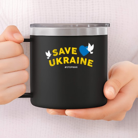Save Ukraine 14oz Stainless Steel Tumblers