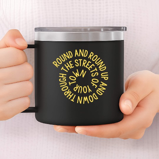 Streets Of Your Town mustard vintage nature 14oz Stainless Steel Tumblers
