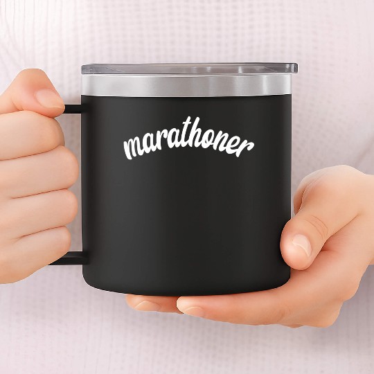Marathoner Running Super Power Running Men'S Women 14oz Stainless Steel Tumblers