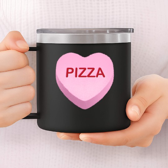 Pizza Candy Heart 14oz Stainless Steel Tumblers