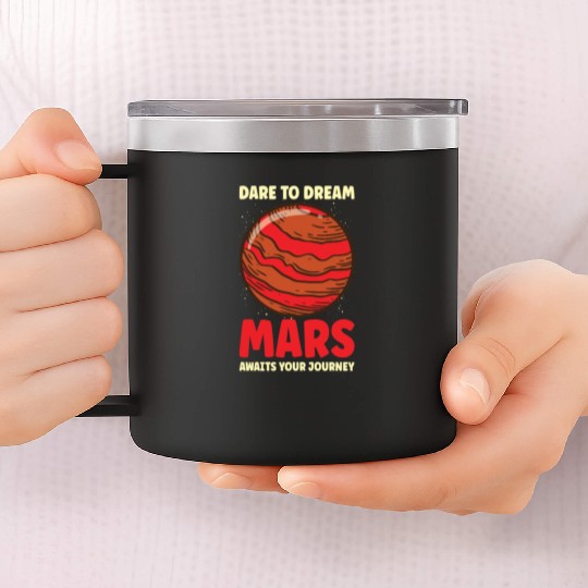 Mars Explore Astronaut Astronomy Solar System 14oz Stainless Steel Tumblers