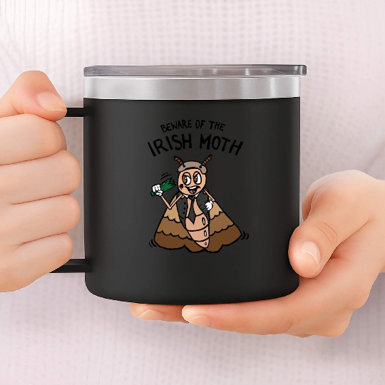 Beware of the Irish Moth / Mob 14oz Stainless Steel Tumblers