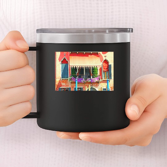Windows of Venice Italy 1948 14oz Stainless Steel Tumblers