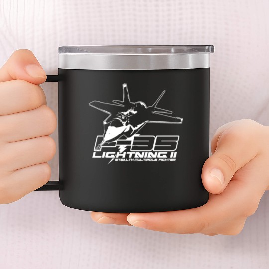 F 35 Stealth 14oz Stainless Steel Tumblers
