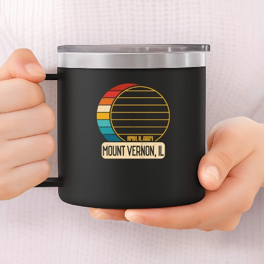 Total Solar Eclipse Illinois Mount Vernon EclipseM 14oz Stainless Steel Tumblers