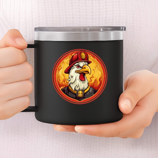 Fire department cock 14oz Stainless Steel Tumblers