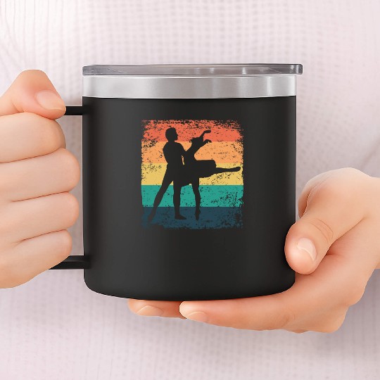 Ballet Dance Couple Vintage Ballerina 14oz Stainless Steel Tumblers