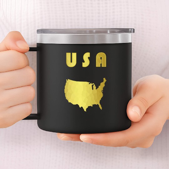 Usa Gold Fourth Of July 14oz Stainless Steel Tumblers