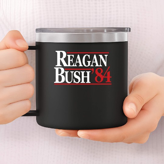 Reagan Bush 1984 V2 14oz Stainless Steel Tumblers