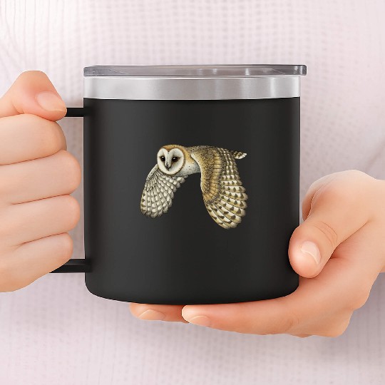 Barn Owl 14oz Stainless Steel Tumblers
