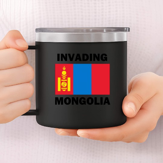 Invading Mongolia 14oz Stainless Steel Tumblers