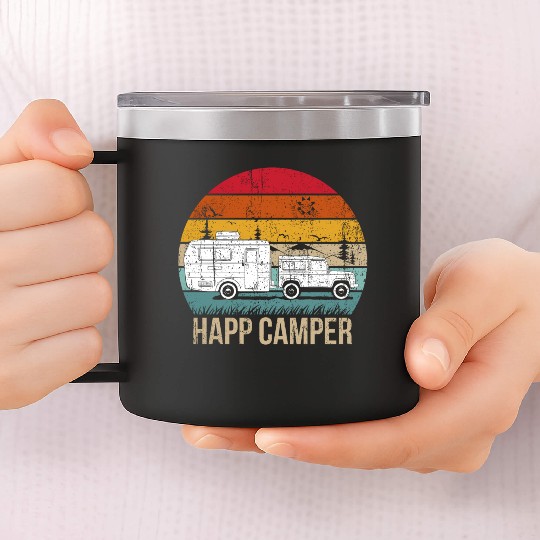 Happy Camper 14oz Stainless Steel Tumblers