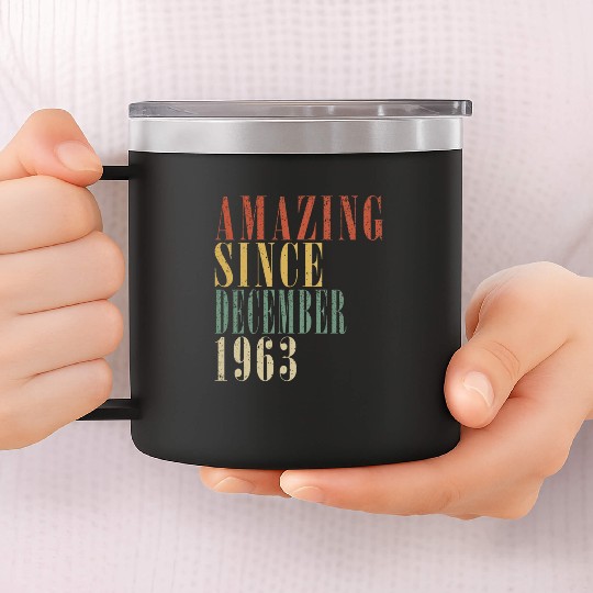 December 1963 Anniversary December 1963 December 14oz Stainless Steel Tumblers