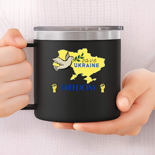 save Ukraine 14oz Stainless Steel Tumblers