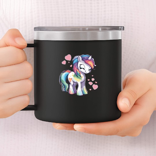 Valentine Pony 14oz Stainless Steel Tumblers