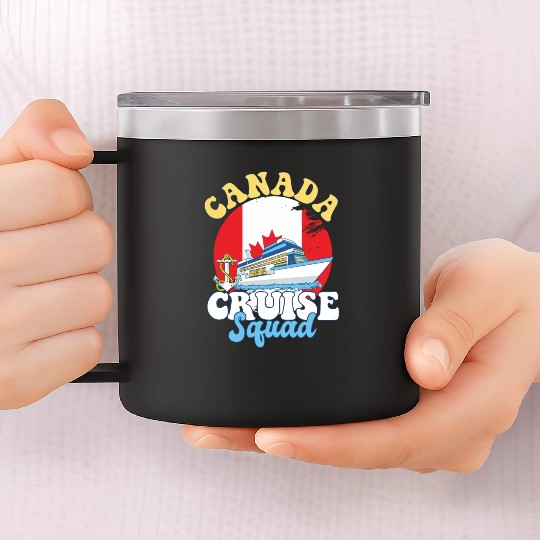 Canada Cruise Squad Family Vacation Trip 14oz Stainless Steel Tumblers
