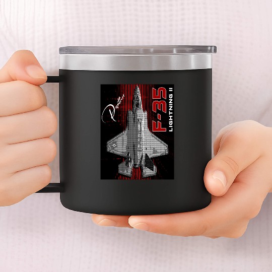 Lockheed Martin F-35 Lightning II 14oz Stainless Steel Tumblers